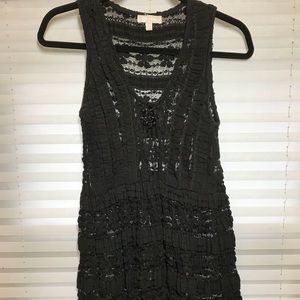 Black mini lace dress